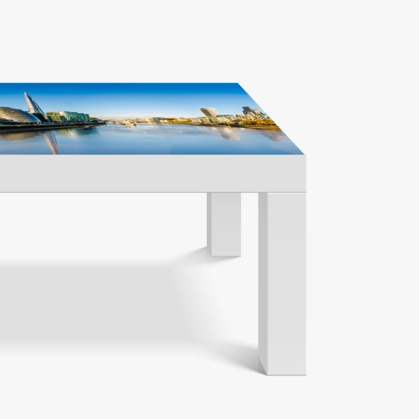 Tischaufkleber und Schreibtischaufkleber luftige wolkenlandschaft im soften blau – Wallnifity®