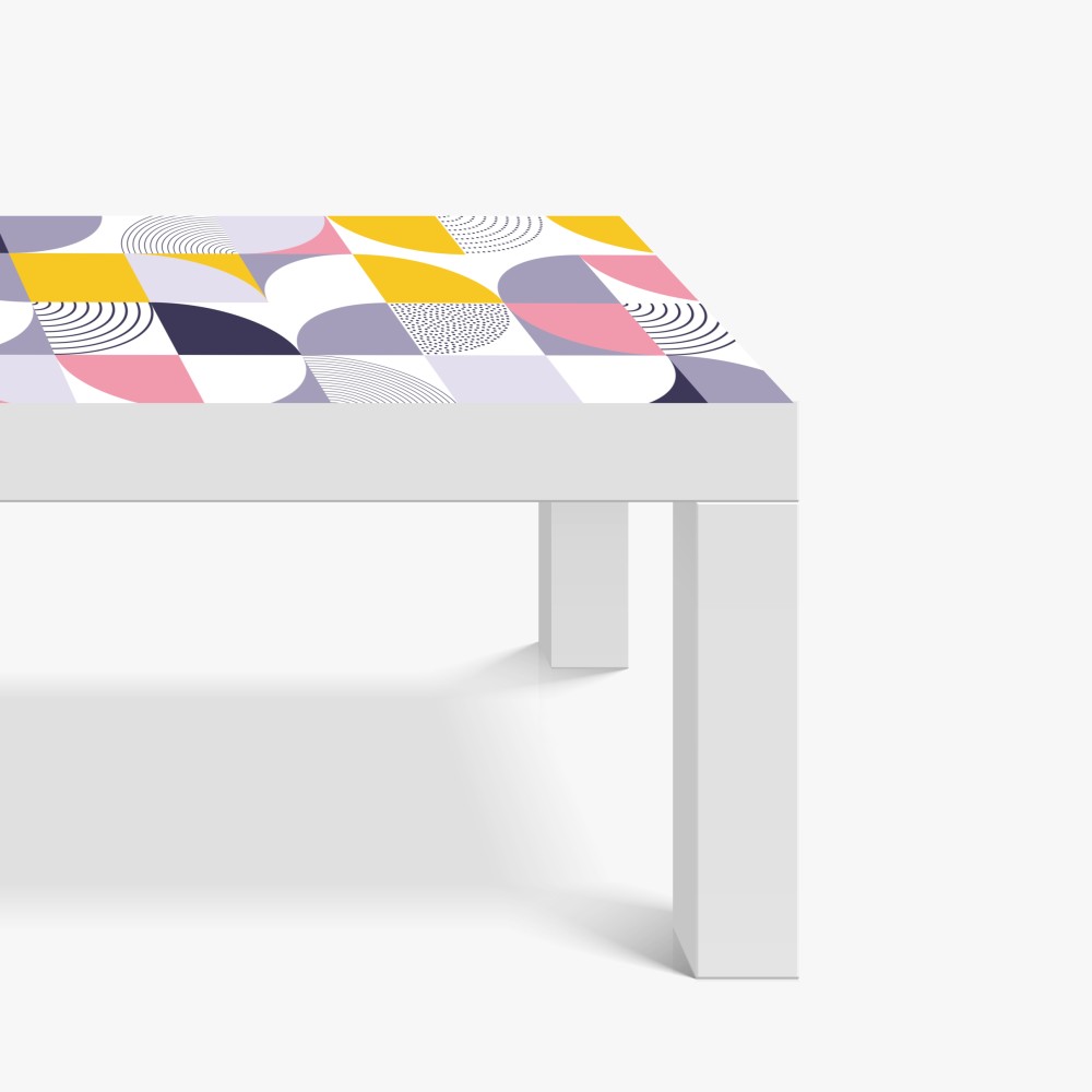 Tischaufkleber und Schreibtischaufkleber pastellfarbenes geometrisches muster mit halbkreisen – Wallnifity® Tischaufkleber und Schreibtischaufkleber pastellfarbenes geometrisches muster mit halbkreisen – Wallnifity®