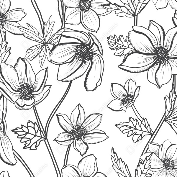 Tischaufkleber und Schreibtischaufkleber botanische linienzeichnung mit blumen – Wallnifity® Tischaufkleber und Schreibtischaufkleber botanische linienzeichnung mit blumen – Wallnifity®