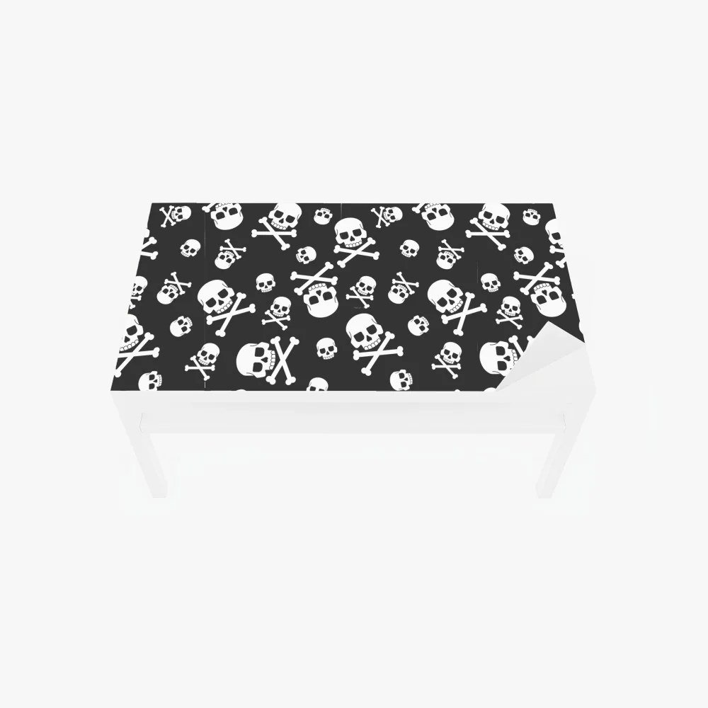 Tischaufkleber und Schreibtischaufkleber weißes totenkopf muster auf grauem hintergrund – Wallnifity® Tischaufkleber und Schreibtischaufkleber weißes totenkopf muster auf grauem hintergrund – Wallnifity®