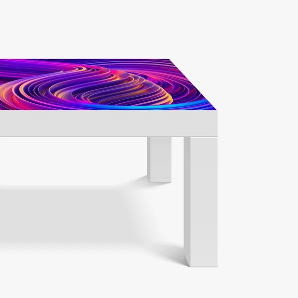 Tischaufkleber und Schreibtischaufkleber leuchtender lila 3d bandwirbel – Wallnifity® Tischaufkleber und Schreibtischaufkleber leuchtender lila 3d bandwirbel – Wallnifity®