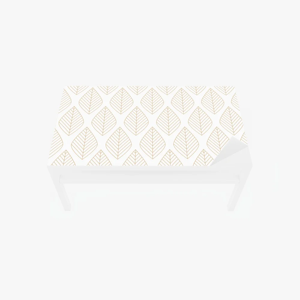 Tischaufkleber und Schreibtischaufkleber elegantes goldenes geometrisches blattmuster – Wallnifity® Tischaufkleber und Schreibtischaufkleber elegantes goldenes geometrisches blattmuster – Wallnifity®