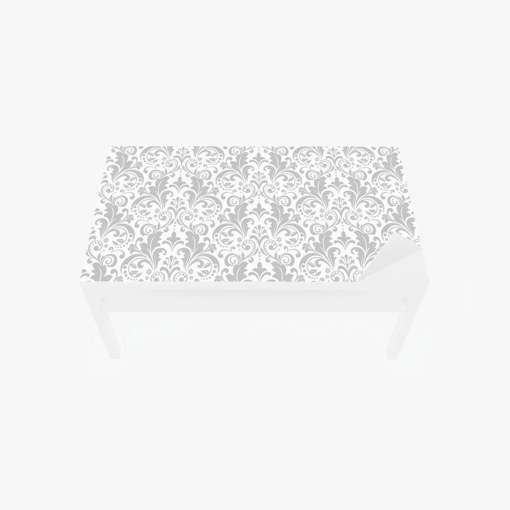 Tischaufkleber und Schreibtischaufkleber elegantes graues damastmuster – Wallnifity® Tischaufkleber und Schreibtischaufkleber elegantes graues damastmuster – Wallnifity®