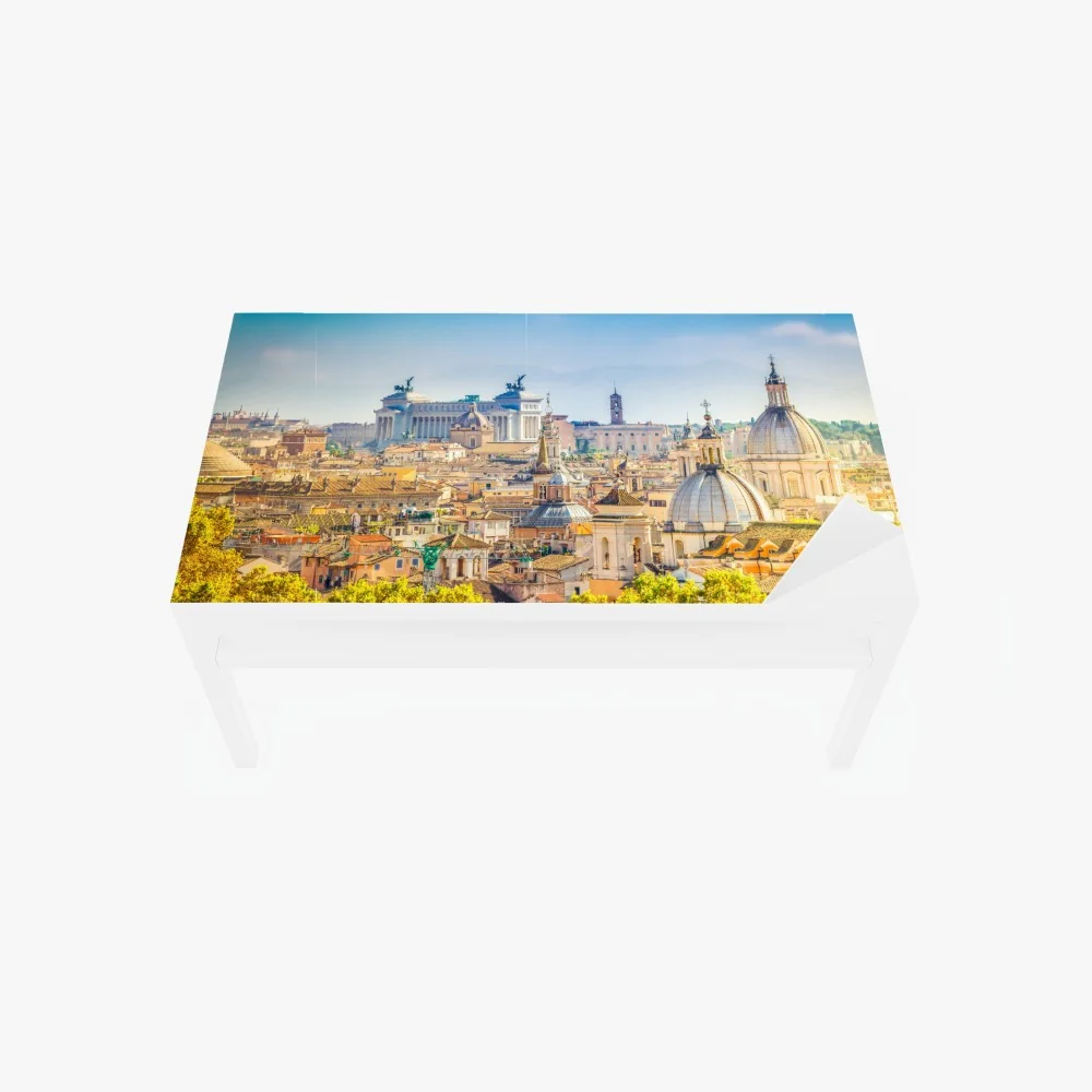 Tischaufkleber und Schreibtischaufkleber sonnige skyline von Rom mit kuppeln – Wallnifity® Tischaufkleber und Schreibtischaufkleber sonnige skyline von Rom mit kuppeln – Wallnifity®