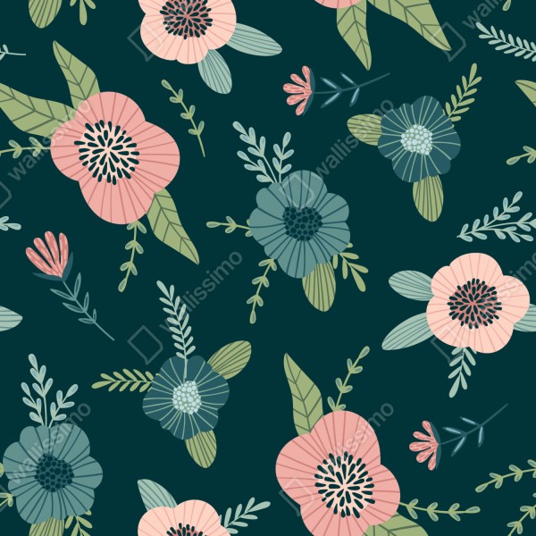 Tischaufkleber und Schreibtischaufkleber pastelliges botanisches blumenmuster – Wallnifity® Tischaufkleber und Schreibtischaufkleber pastelliges botanisches blumenmuster – Wallnifity®