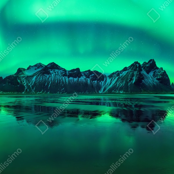Tischaufkleber und Schreibtischaufkleber nordlicht über Vestrahorn, Stokksnes – Wallnifity® Tischaufkleber und Schreibtischaufkleber nordlicht über Vestrahorn, Stokksnes – Wallnifity®