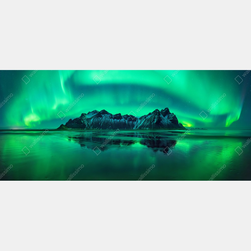 Tischaufkleber und Schreibtischaufkleber nordlicht über Vestrahorn, Stokksnes – Wallnifity® Tischaufkleber und Schreibtischaufkleber nordlicht über Vestrahorn, Stokksnes – Wallnifity®