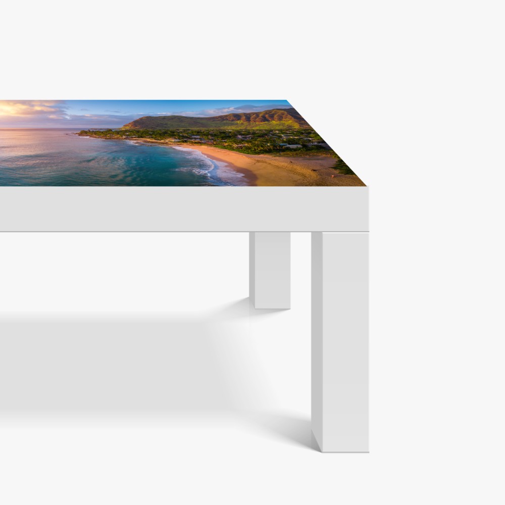 Tischaufkleber und Schreibtischaufkleber sonnenuntergang am strand panorama mit tropischen bergen – Wallnifity® Tischaufkleber und Schreibtischaufkleber sonnenuntergang am strand panorama mit tropischen bergen – Wallnifity®