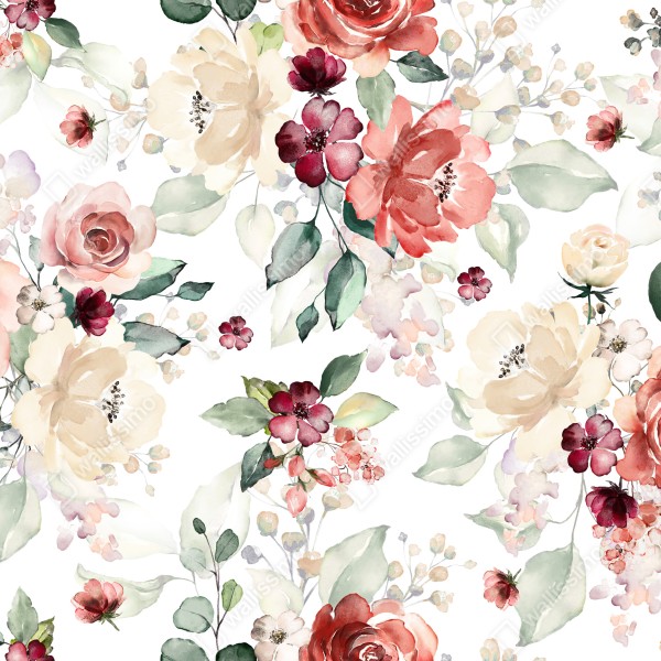 Tischaufkleber und Schreibtischaufkleber zartes aquarell rosenmuster – Wallnifity® Tischaufkleber und Schreibtischaufkleber zartes aquarell rosenmuster – Wallnifity®