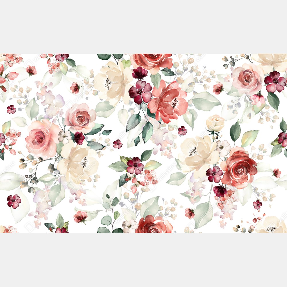 Tischaufkleber und Schreibtischaufkleber zartes aquarell rosenmuster – Wallnifity® Tischaufkleber und Schreibtischaufkleber zartes aquarell rosenmuster – Wallnifity®