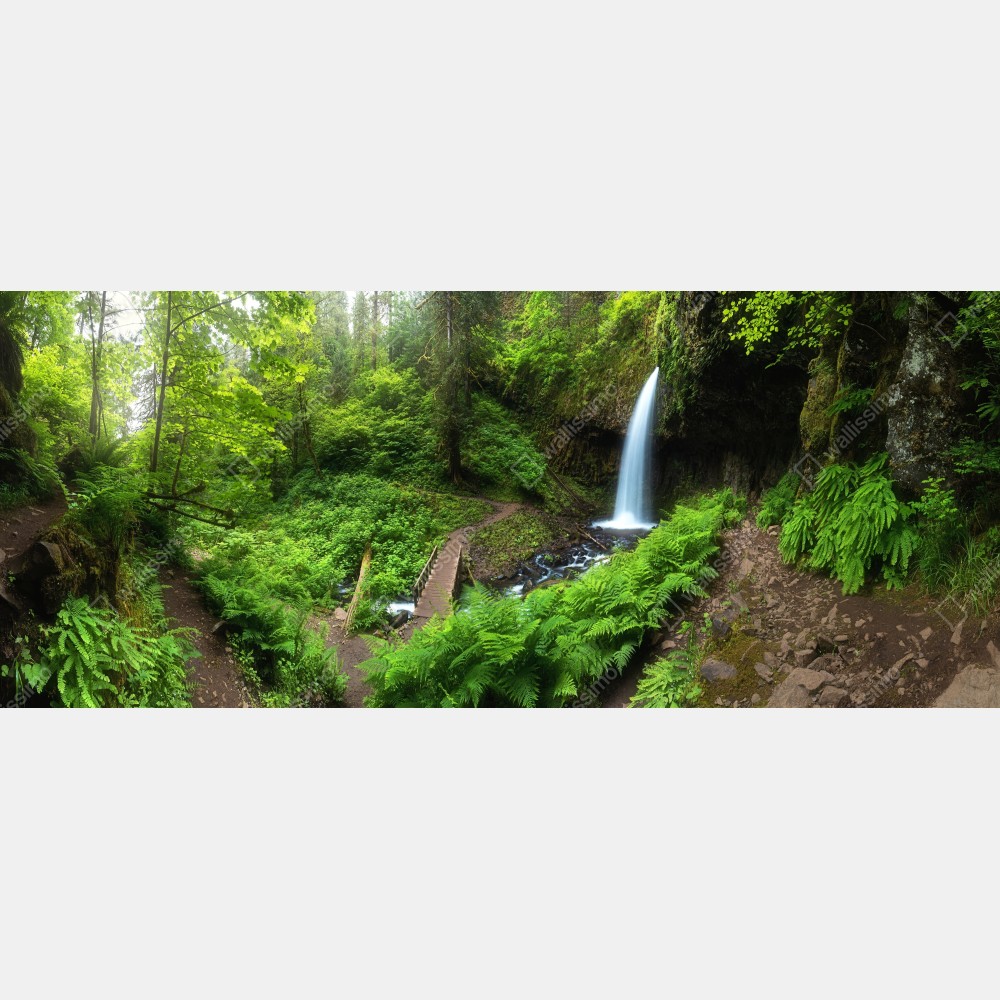 Tischaufkleber und Schreibtischaufkleber üppiger waldwasserfall panorama – Wallnifity® Tischaufkleber und Schreibtischaufkleber üppiger waldwasserfall panorama – Wallnifity®
