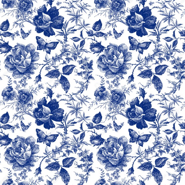 Tischaufkleber und Schreibtischaufkleber blaues blumen toile-muster – Wallnifity® Tischaufkleber und Schreibtischaufkleber blaues blumen toile-muster – Wallnifity®