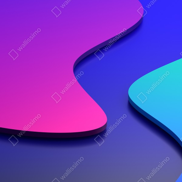 Tischaufkleber und Schreibtischaufkleber leuchtende lila-blaue abstrakte 3d-formen – Wallnifity® Tischaufkleber und Schreibtischaufkleber leuchtende lila-blaue abstrakte 3d-formen – Wallnifity®