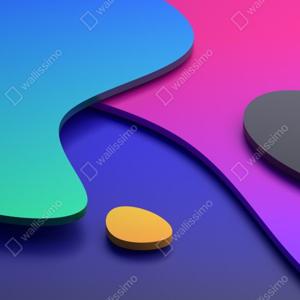 Tischaufkleber und Schreibtischaufkleber lebhafte abstrakte 3d-kurven – Wallnifity® Tischaufkleber und Schreibtischaufkleber lebhafte abstrakte 3d-kurven – Wallnifity®
