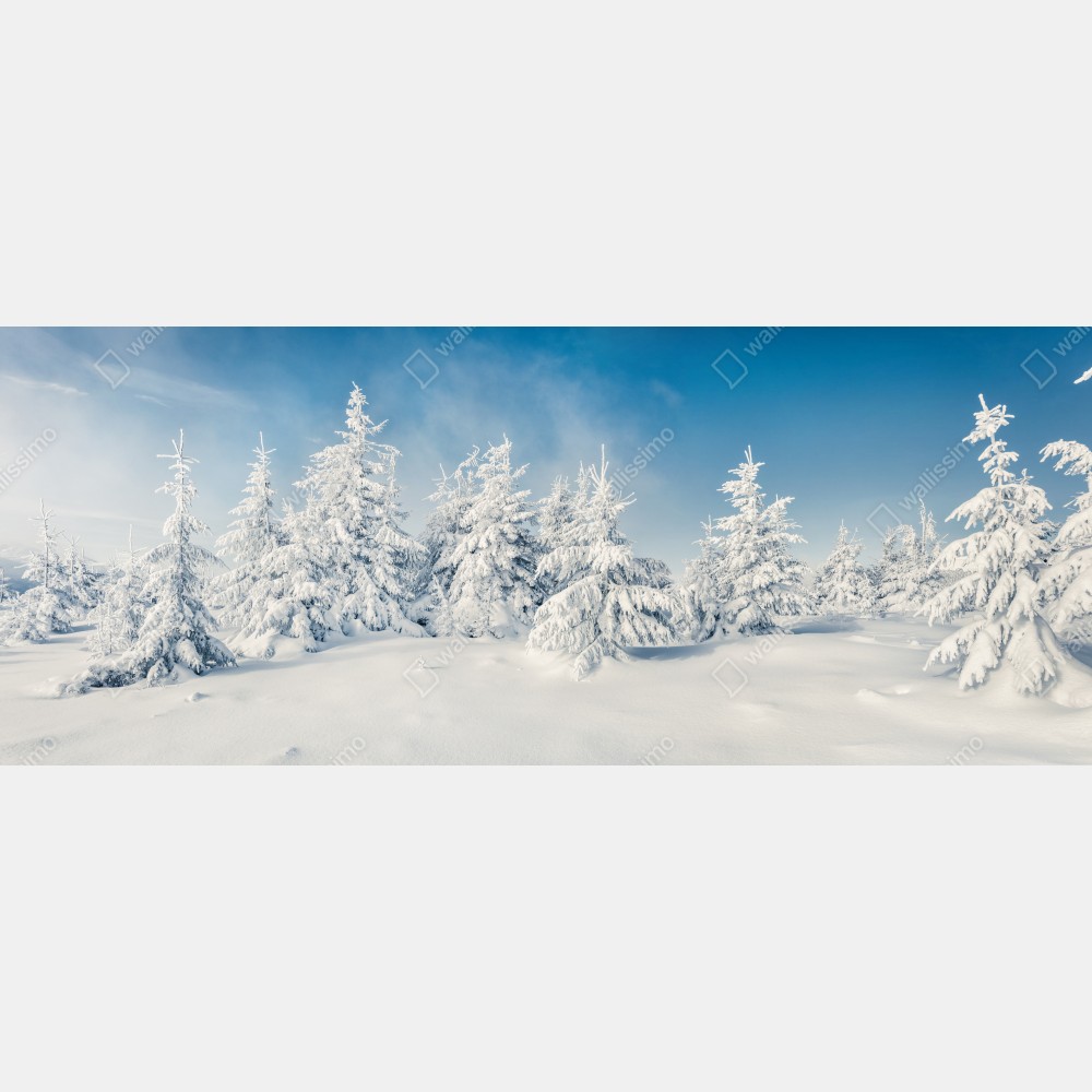 Tischaufkleber und Schreibtischaufkleber panorama verschneiten waldes – Wallnifity® Tischaufkleber und Schreibtischaufkleber panorama verschneiten waldes – Wallnifity®