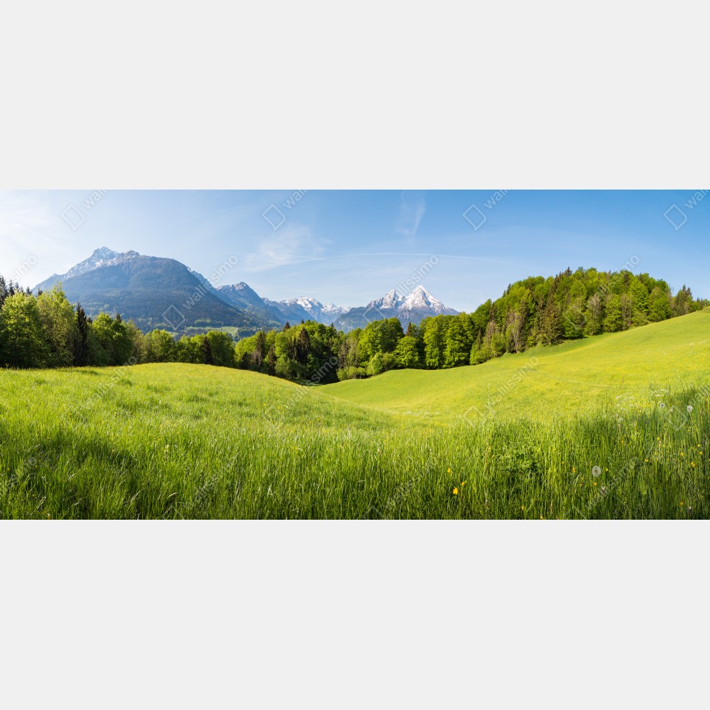 Tischaufkleber und Schreibtischaufkleber ruhiges alpines wiesenpanorama – Wallnifity® Tischaufkleber und Schreibtischaufkleber ruhiges alpines wiesenpanorama – Wallnifity®