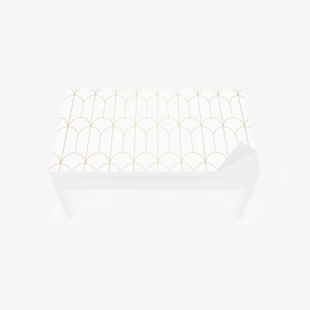 Tischaufkleber und Schreibtischaufkleber goldenes art deco bogenmuster – Wallnifity® Tischaufkleber und Schreibtischaufkleber goldenes art deco bogenmuster – Wallnifity®