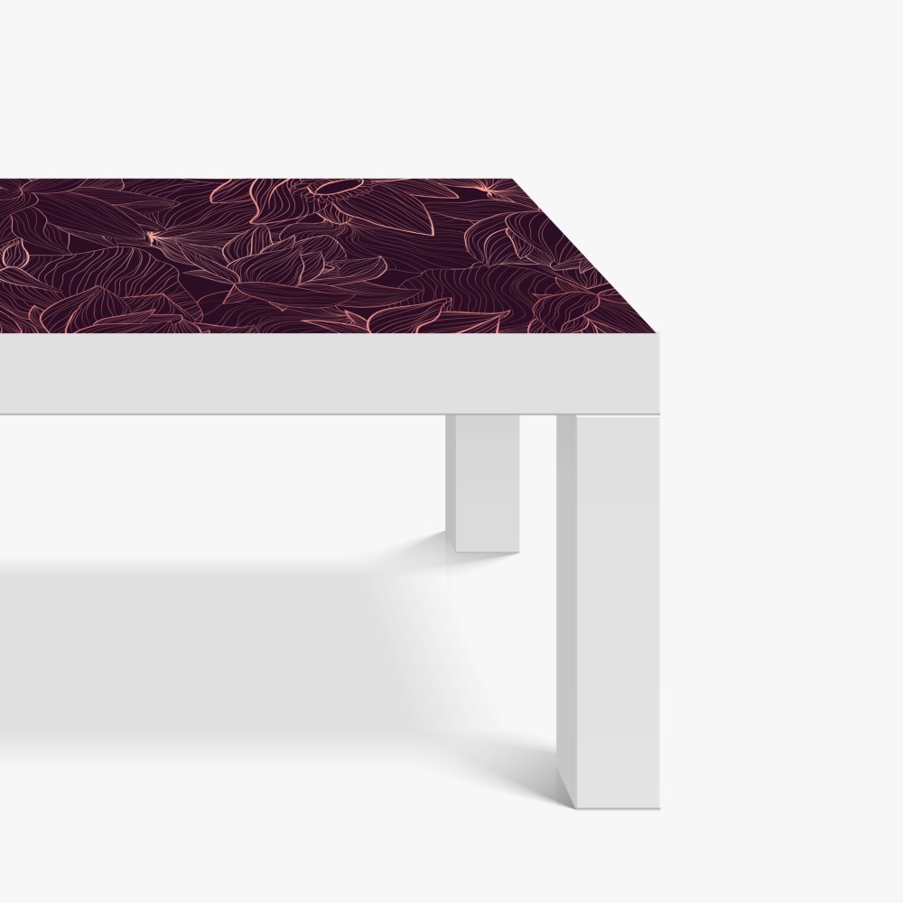 Tischaufkleber und Schreibtischaufkleber elegantes rosa linienblumenmuster – Wallnifity® Tischaufkleber und Schreibtischaufkleber elegantes rosa linienblumenmuster – Wallnifity®