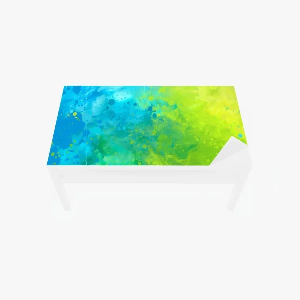 Tischaufkleber und Schreibtischaufkleber lebhafte türkis und limetten aquarellspritzer – Wallnifity® Tischaufkleber und Schreibtischaufkleber lebhafte türkis und limetten aquarellspritzer – Wallnifity®