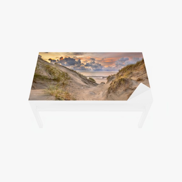 Tischaufkleber und Schreibtischaufkleber sonnenuntergang über den dünen – Wallnifity® Tischaufkleber und Schreibtischaufkleber sonnenuntergang über den dünen – Wallnifity®