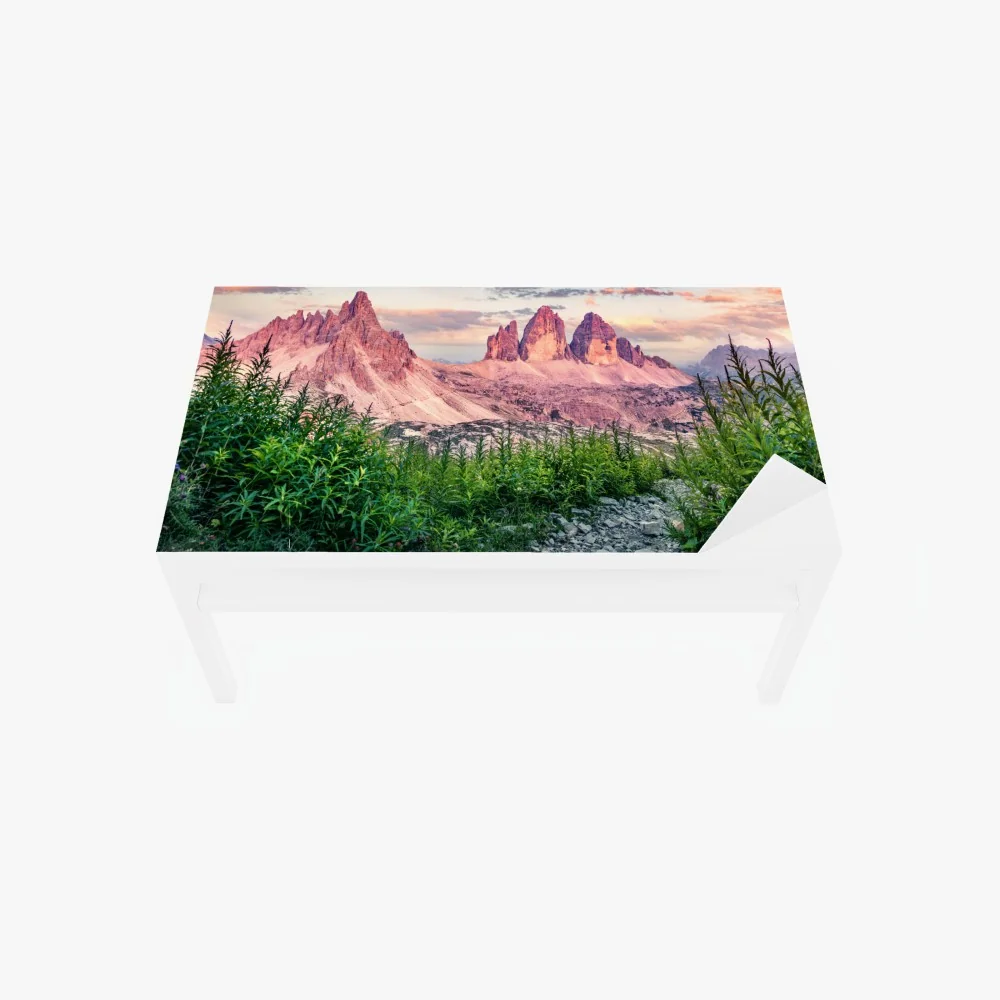 Tischaufkleber und Schreibtischaufkleber sonnenuntergang bei Tre Cime di Lavaredo – Wallnifity® Tischaufkleber und Schreibtischaufkleber sonnenuntergang bei Tre Cime di Lavaredo – Wallnifity®