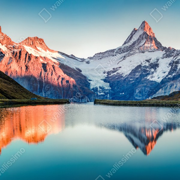 Tischaufkleber und Schreibtischaufkleber sonnenuntergangsreflexionen am Bachalpsee, Schweiz – Wallnifity® Tischaufkleber und Schreibtischaufkleber sonnenuntergangsreflexionen am Bachalpsee, Schweiz – Wallnifity®