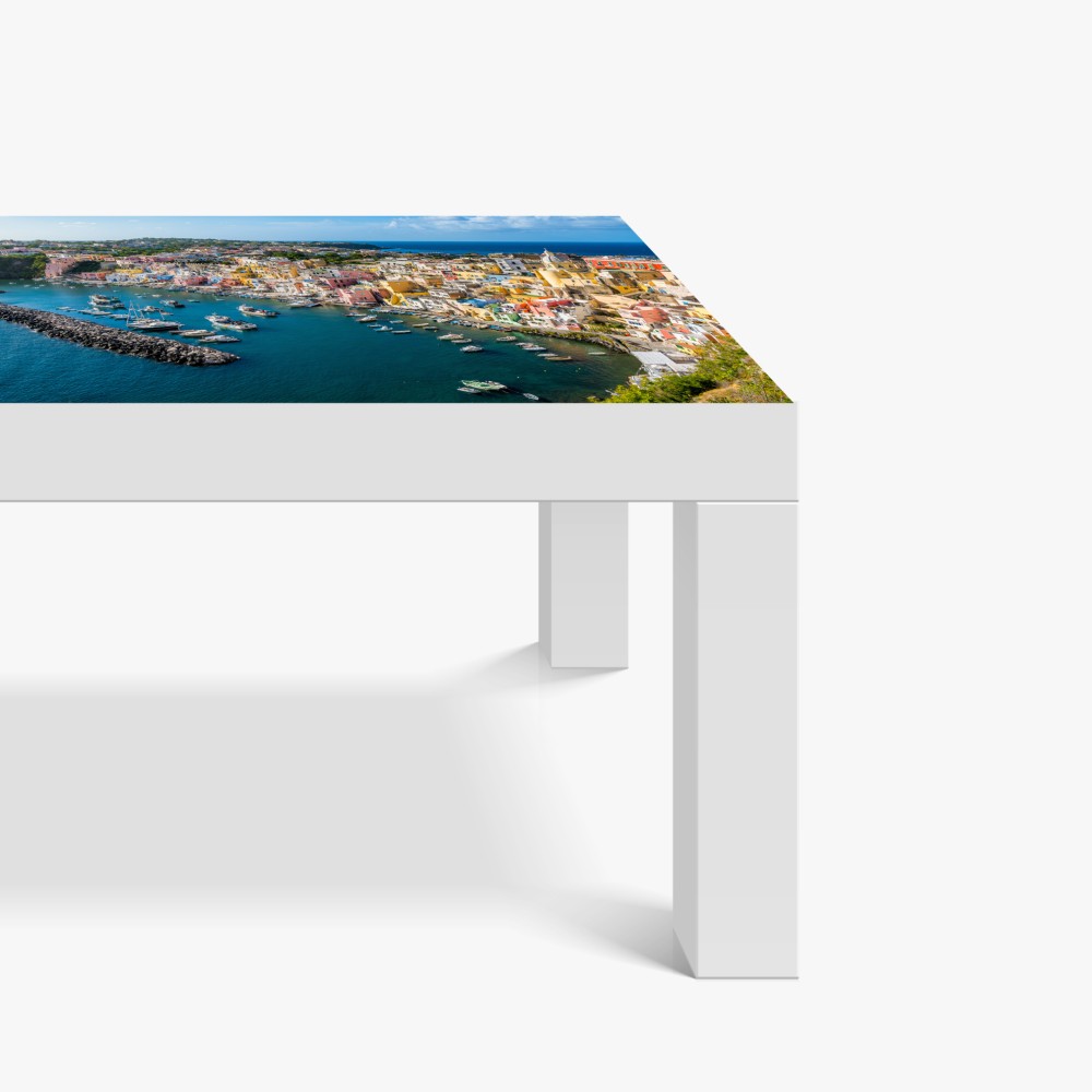 Tischaufkleber und Schreibtischaufkleber bunte panoramaufnahme eines Mittelmeerhafens – Wallnifity® Tischaufkleber und Schreibtischaufkleber bunte panoramaufnahme eines Mittelmeerhafens – Wallnifity®