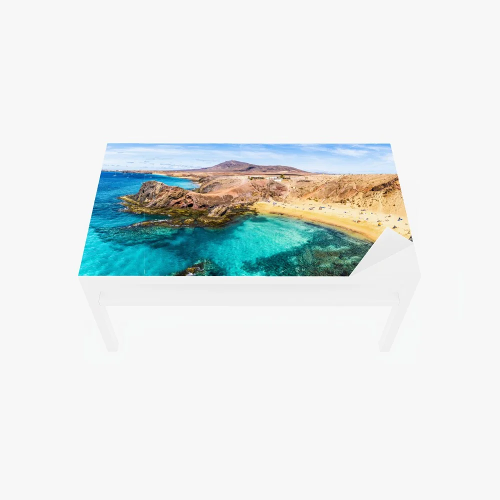 Tischaufkleber und Schreibtischaufkleber türkisbucht bei Papagayo – Wallnifity® Tischaufkleber und Schreibtischaufkleber türkisbucht bei Papagayo – Wallnifity®