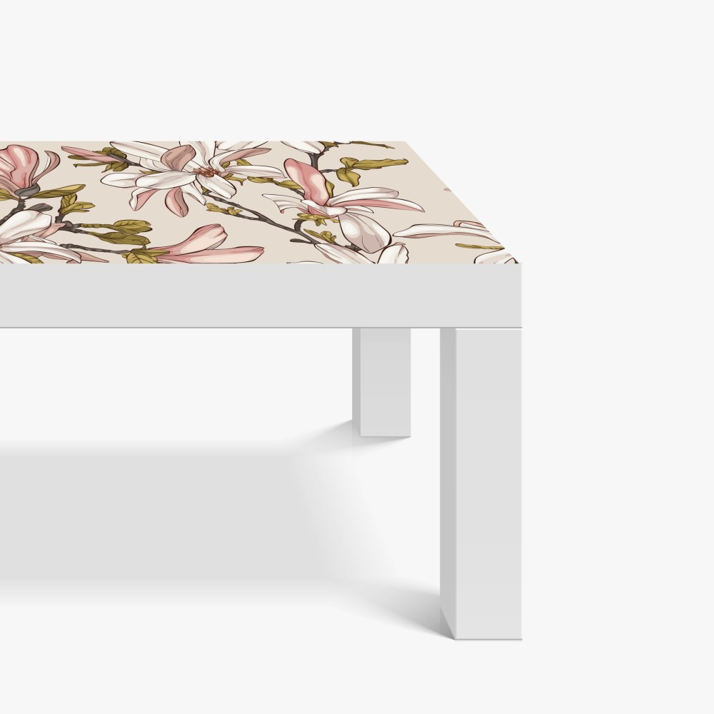 Tischaufkleber und Schreibtischaufkleber pastell magnolien auf beigem grund – Wallnifity® Tischaufkleber und Schreibtischaufkleber pastell magnolien auf beigem grund – Wallnifity®