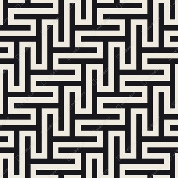 Tischaufkleber und Schreibtischaufkleber geometrisches labyrinthmuster in beige und schwarz – Wallnifity® Tischaufkleber und Schreibtischaufkleber geometrisches labyrinthmuster in beige und schwarz – Wallnifity®