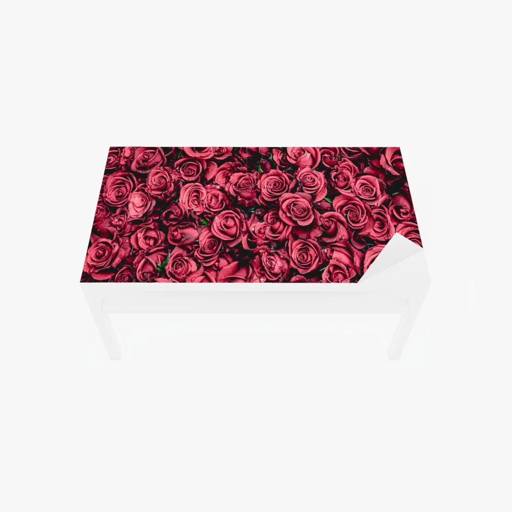 Tischaufkleber und Schreibtischaufkleber pralle rote rosen wandbild – Wallnifity® Tischaufkleber und Schreibtischaufkleber pralle rote rosen wandbild – Wallnifity®