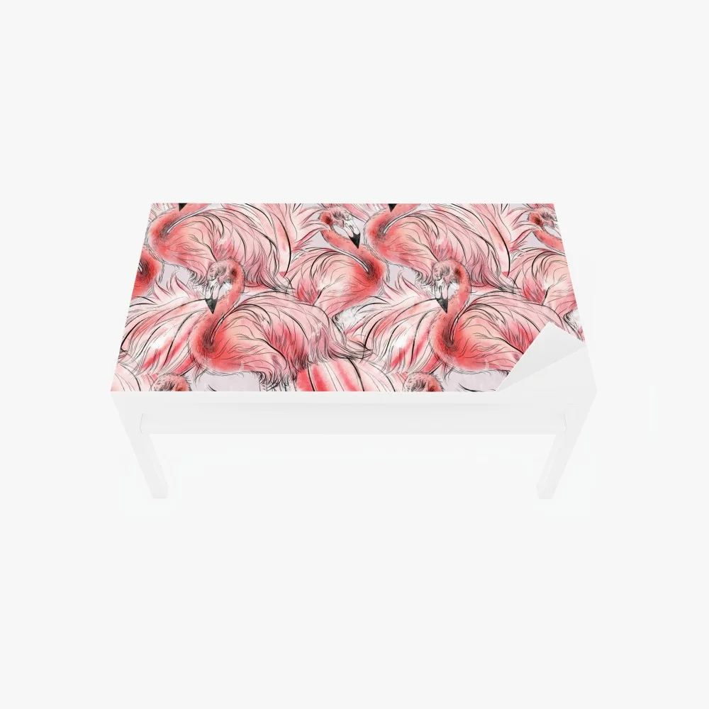 Tischaufkleber und Schreibtischaufkleber aquarell flamingo nahtloses muster – Wallnifity® Tischaufkleber und Schreibtischaufkleber aquarell flamingo nahtloses muster – Wallnifity®