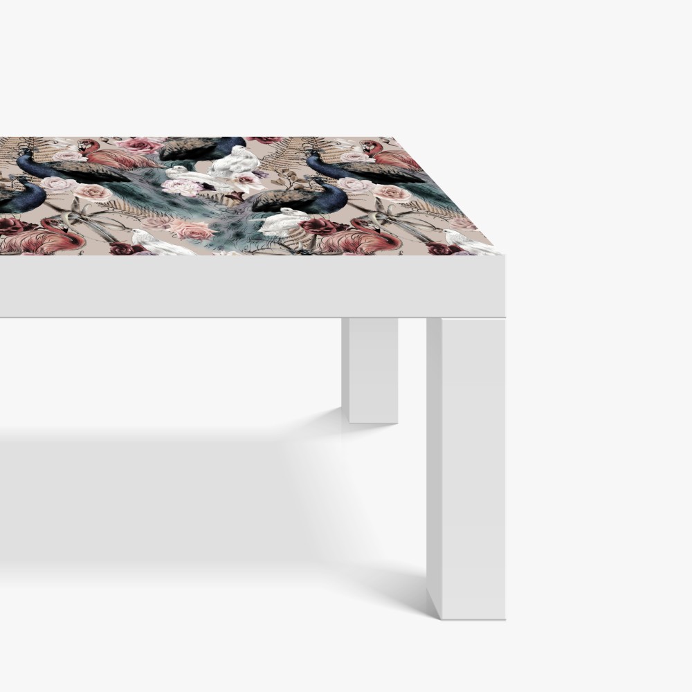 Tischaufkleber und Schreibtischaufkleber aquarellmuster mit vögeln und rosen – Wallnifity® Tischaufkleber und Schreibtischaufkleber aquarellmuster mit vögeln und rosen – Wallnifity®