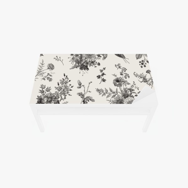Tischaufkleber und Schreibtischaufkleber dichte wand aus roten rosen – Wallnifity®