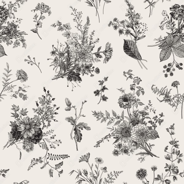 Tischaufkleber und Schreibtischaufkleber klassisches schwarzweißes blumenmuster – Wallnifity® Tischaufkleber und Schreibtischaufkleber klassisches schwarzweißes blumenmuster – Wallnifity®