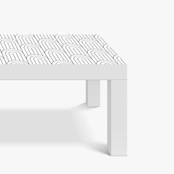 Tischaufkleber und Schreibtischaufkleber elegantes goldenes geometrisches blattmuster – Wallnifity®