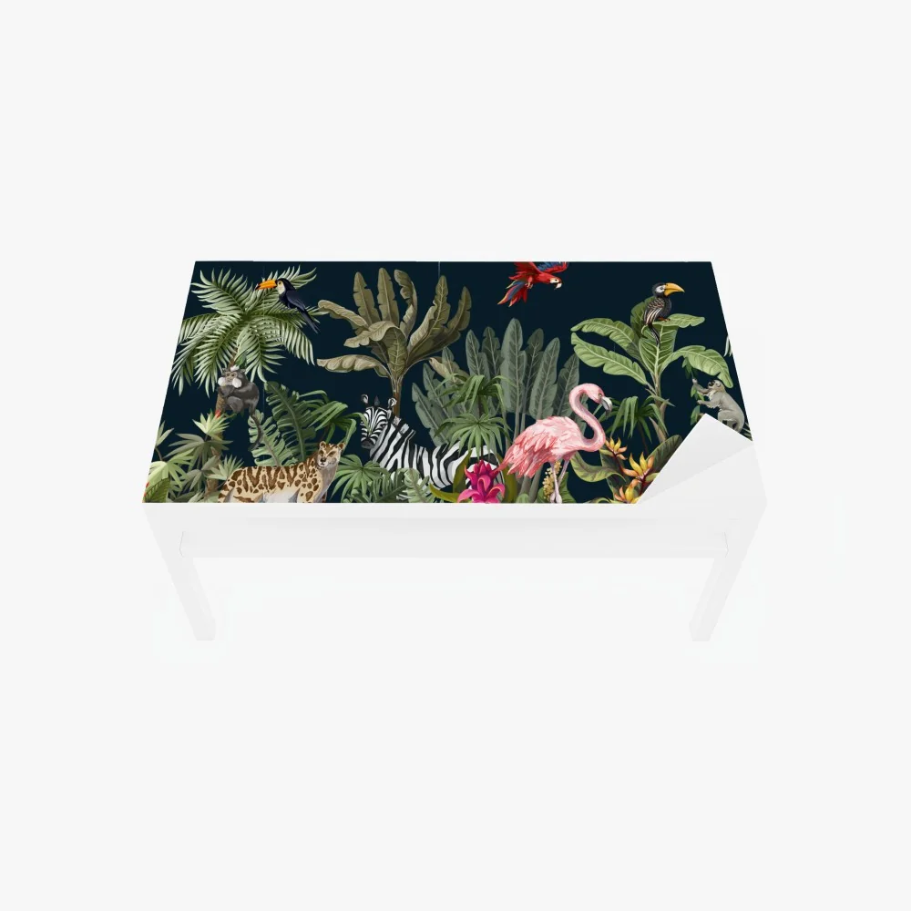 Tischaufkleber und Schreibtischaufkleber tropische dschungel-wildtierszene – Wallnifity® Tischaufkleber und Schreibtischaufkleber tropische dschungel-wildtierszene – Wallnifity®