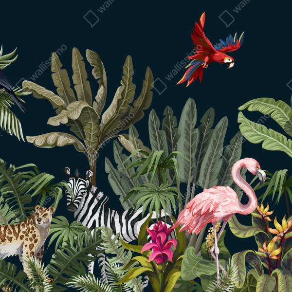 Tischaufkleber und Schreibtischaufkleber tropische dschungel-wildtierszene – Wallnifity® Tischaufkleber und Schreibtischaufkleber tropische dschungel-wildtierszene – Wallnifity®