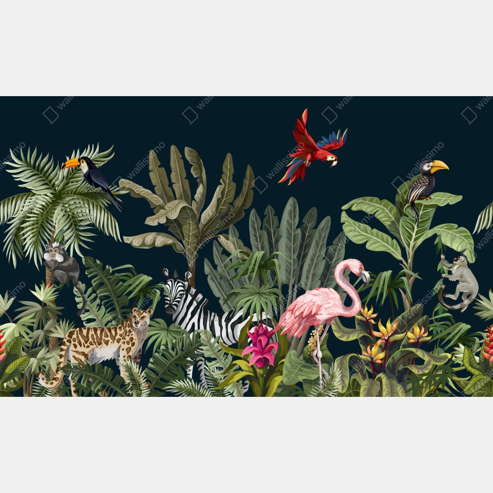 Tischaufkleber und Schreibtischaufkleber tropische dschungel-wildtierszene – Wallnifity® Tischaufkleber und Schreibtischaufkleber tropische dschungel-wildtierszene – Wallnifity®