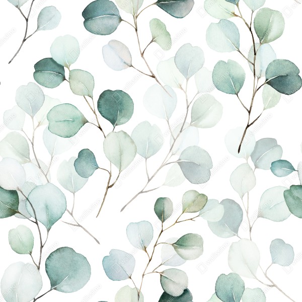 Tischaufkleber und Schreibtischaufkleber zarter eukalyptus-aquarell blättermuster – Wallnifity® Tischaufkleber und Schreibtischaufkleber zarter eukalyptus-aquarell blättermuster – Wallnifity®