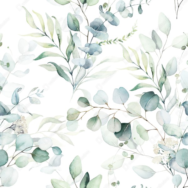 Tischaufkleber und Schreibtischaufkleber aquarell eukalyptus blättermuster – Wallnifity® Tischaufkleber und Schreibtischaufkleber aquarell eukalyptus blättermuster – Wallnifity®
