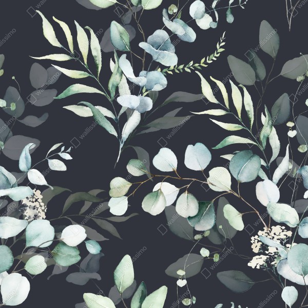 Tischaufkleber und Schreibtischaufkleber eukalyptus aquarell botanisches muster auf dunklem hintergrund – Wallnifity® Tischaufkleber und Schreibtischaufkleber eukalyptus aquarell botanisches muster auf dunklem hintergrund – Wallnifity®