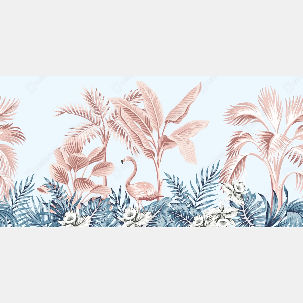 Tischaufkleber und Schreibtischaufkleber pastell tropischer flamingo garten – Wallnifity® Tischaufkleber und Schreibtischaufkleber pastell tropischer flamingo garten – Wallnifity®