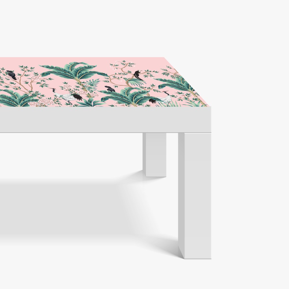 Tischaufkleber und Schreibtischaufkleber pastell tropisches botanisches muster mit kranichen – Wallnifity® Tischaufkleber und Schreibtischaufkleber pastell tropisches botanisches muster mit kranichen – Wallnifity®