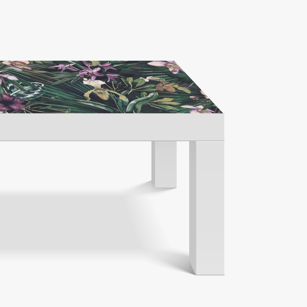 Tischaufkleber und Schreibtischaufkleber tropische orchideen in aquarell und palmblättern – Wallnifity® Tischaufkleber und Schreibtischaufkleber tropische orchideen in aquarell und palmblättern – Wallnifity®