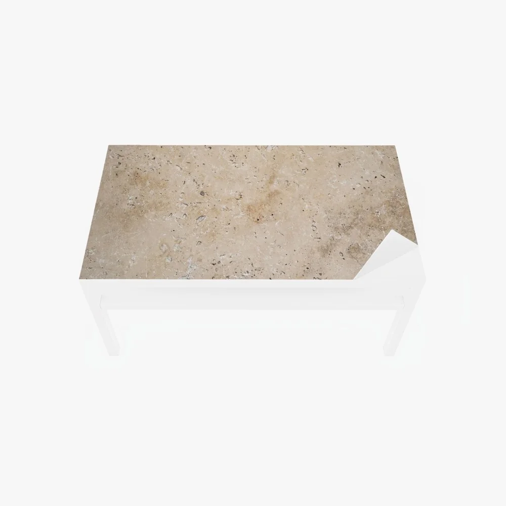 Tischaufkleber und Schreibtischaufkleber beige travertin steinstruktur – Wallnifity® Tischaufkleber und Schreibtischaufkleber beige travertin steinstruktur – Wallnifity®