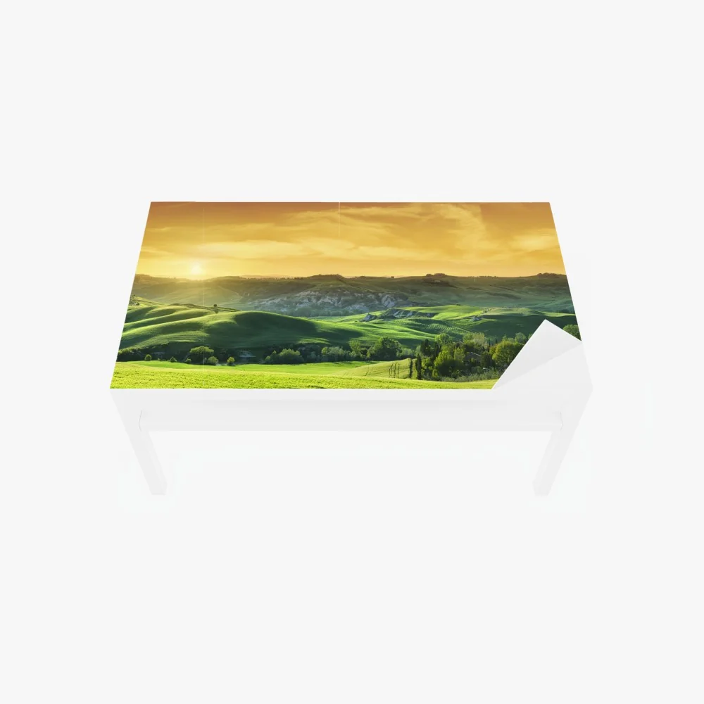 Tischaufkleber und Schreibtischaufkleber Toskana hügel im sonnenuntergang – Wallnifity® Tischaufkleber und Schreibtischaufkleber Toskana hügel im sonnenuntergang – Wallnifity®