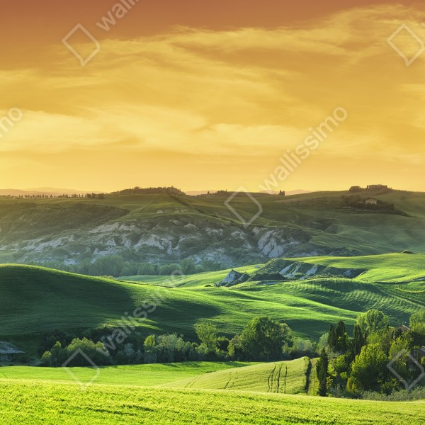Tischaufkleber und Schreibtischaufkleber Toskana hügel im sonnenuntergang – Wallnifity® Tischaufkleber und Schreibtischaufkleber Toskana hügel im sonnenuntergang – Wallnifity®