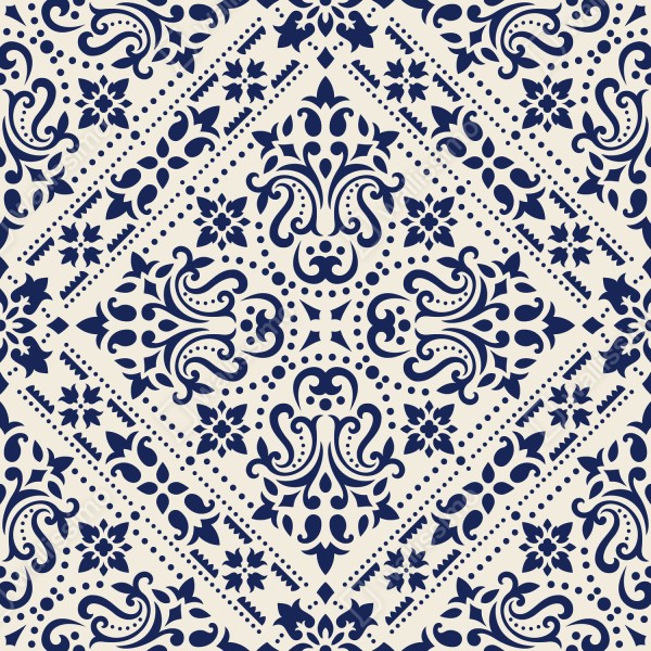 Tischaufkleber und Schreibtischaufkleber marineblaues damast-fliesenmuster – Wallnifity® Tischaufkleber und Schreibtischaufkleber marineblaues damast-fliesenmuster – Wallnifity®