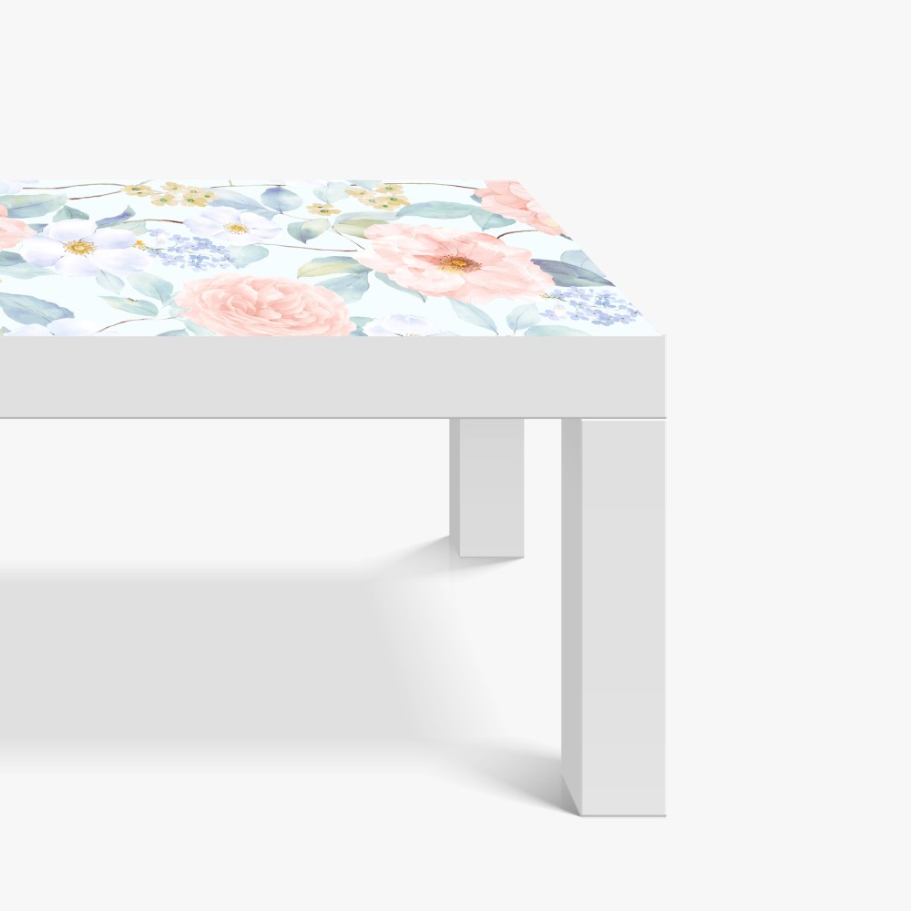 Tischaufkleber und Schreibtischaufkleber zarte pastellblumen in aquarell – Wallnifity® Tischaufkleber und Schreibtischaufkleber zarte pastellblumen in aquarell – Wallnifity®